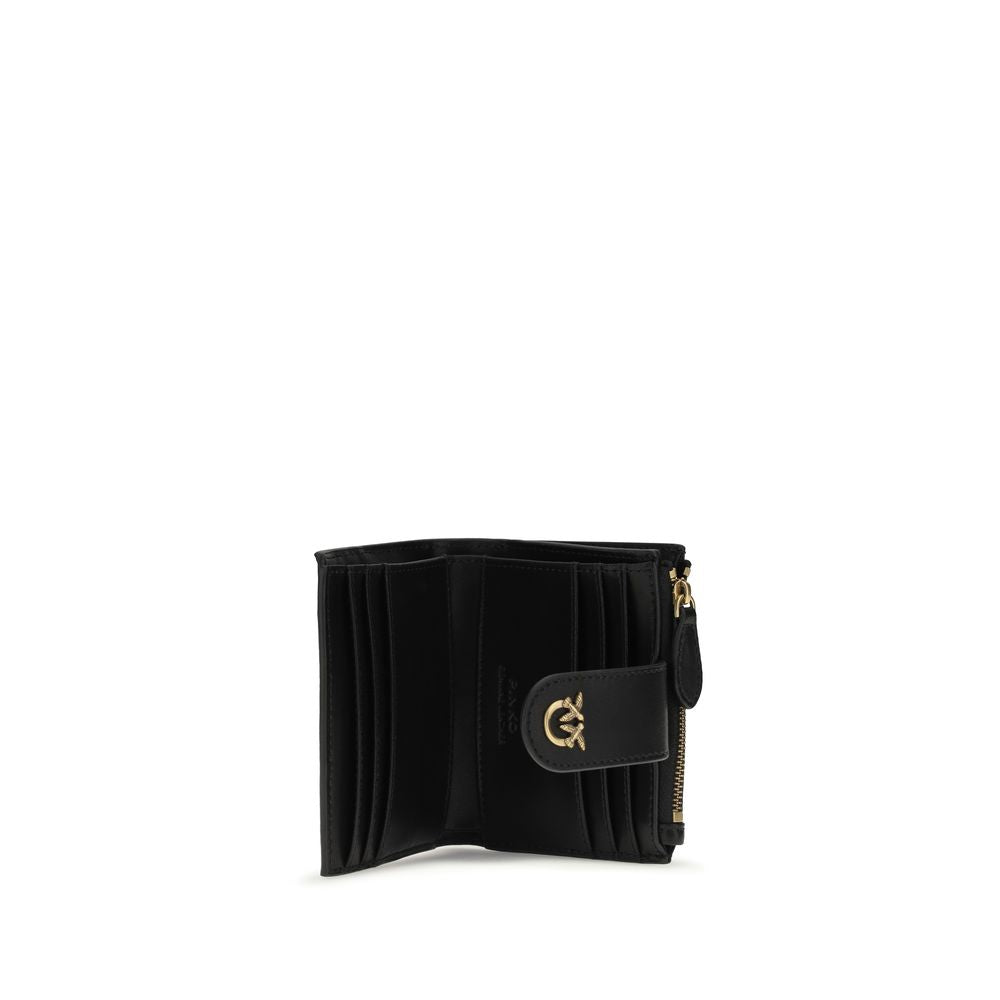 PINKO Black Calf Leather Bos Taurus Wallet - ClickThatClicks 
