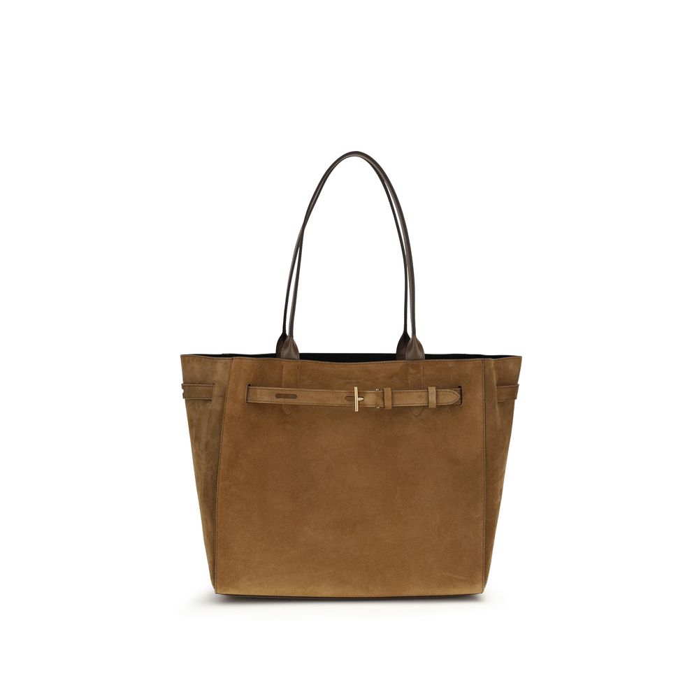 Tom Ford Brown Calf Leather Bos Taurus Shoulder Bag - ClickThatClicks 