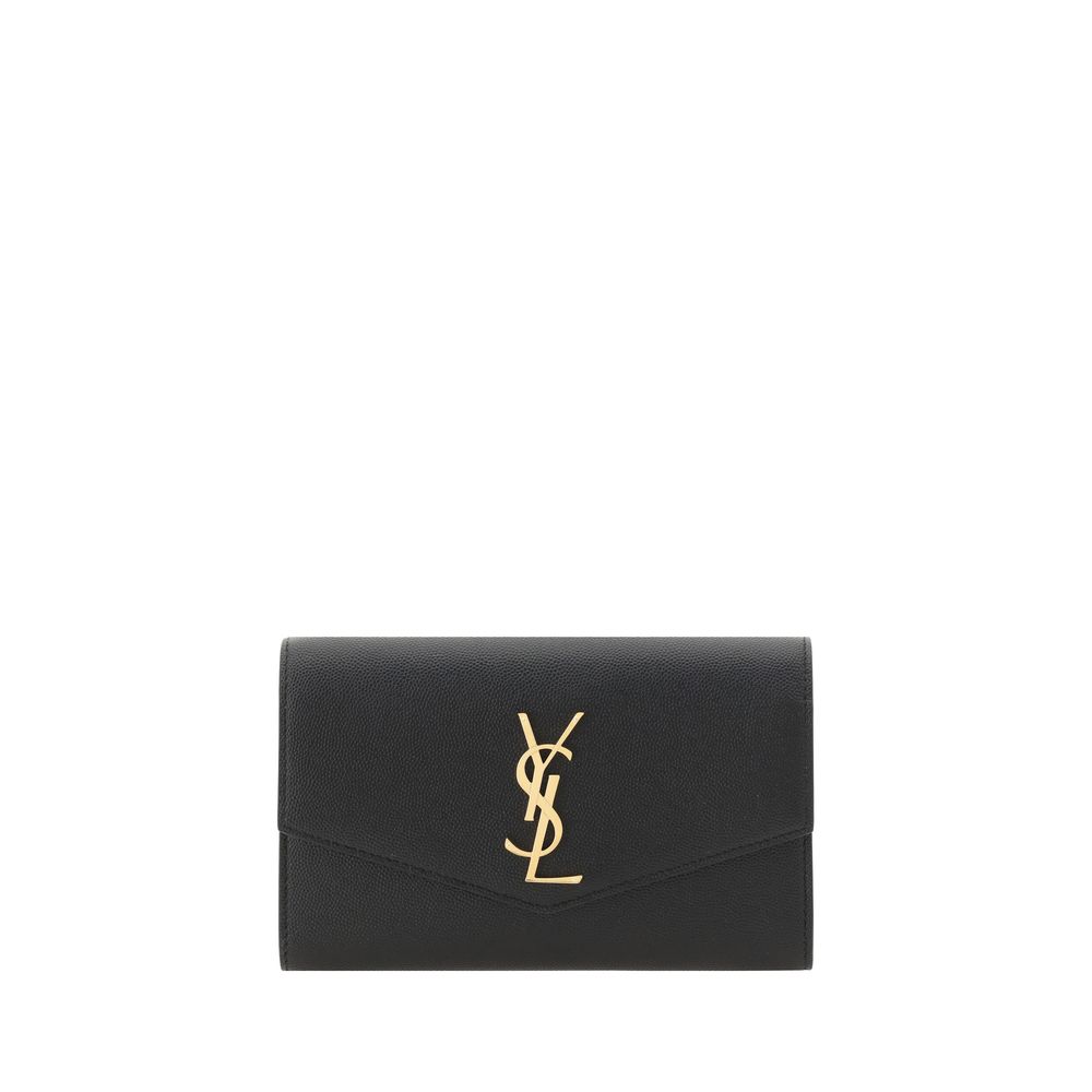 Saint Laurent Black Calf Leather Bos Taurus Shoulder Bag - ClickThatClicks 