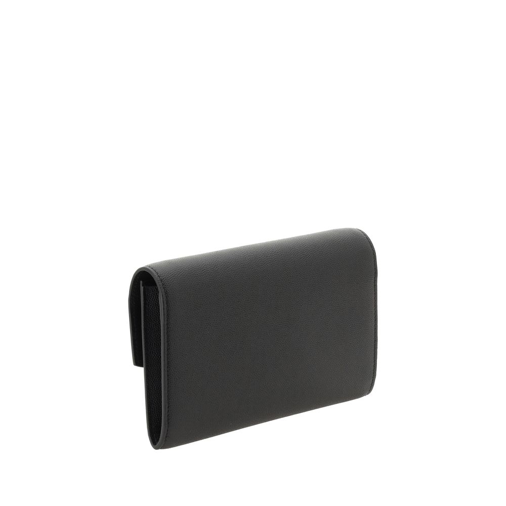 Saint Laurent Black Calf Leather Bos Taurus Shoulder Bag - ClickThatClicks 