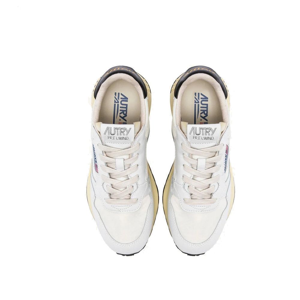 Autry White Fabric Athletic Sneakers - ClickThatClicks 