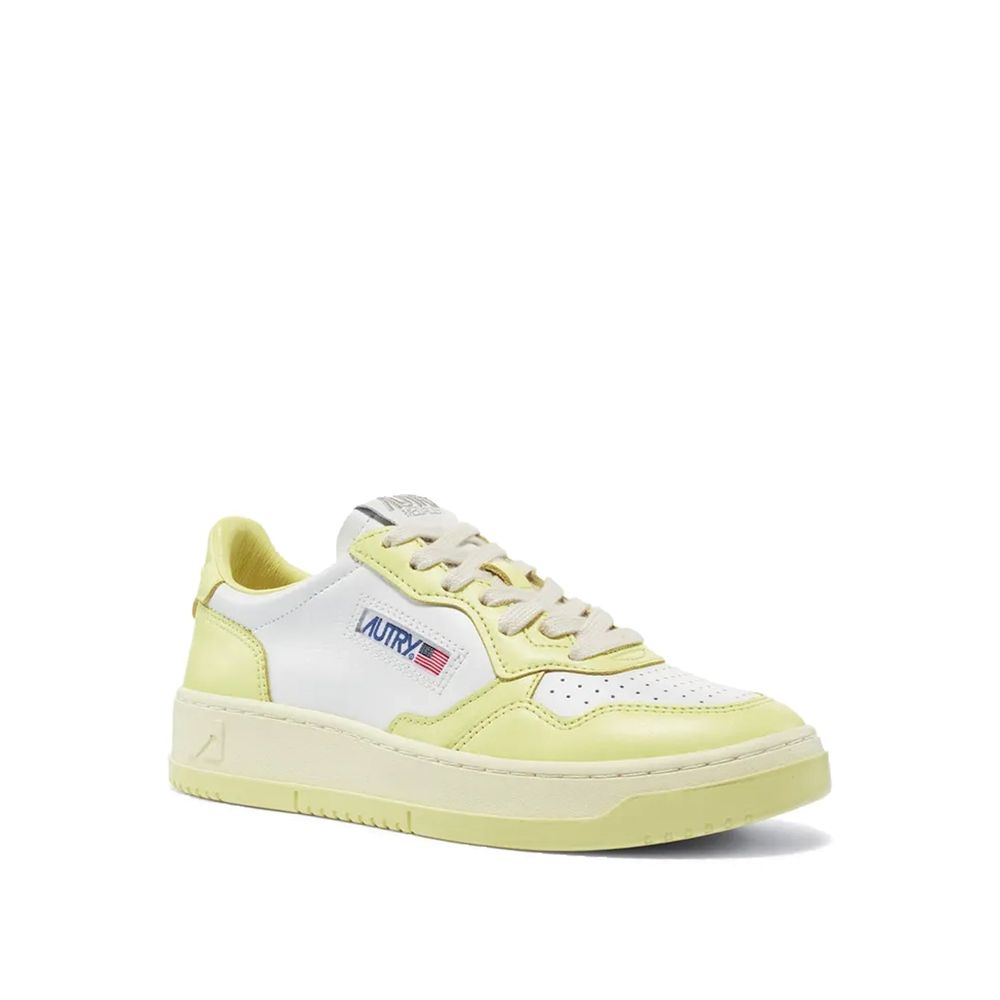 Autry White Leather Low Top Sneakers - ClickThatClicks 