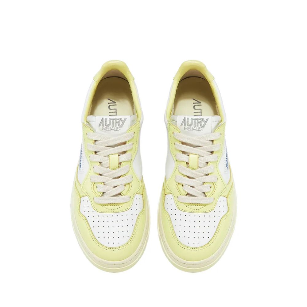 Autry White Leather Low Top Sneakers - ClickThatClicks 