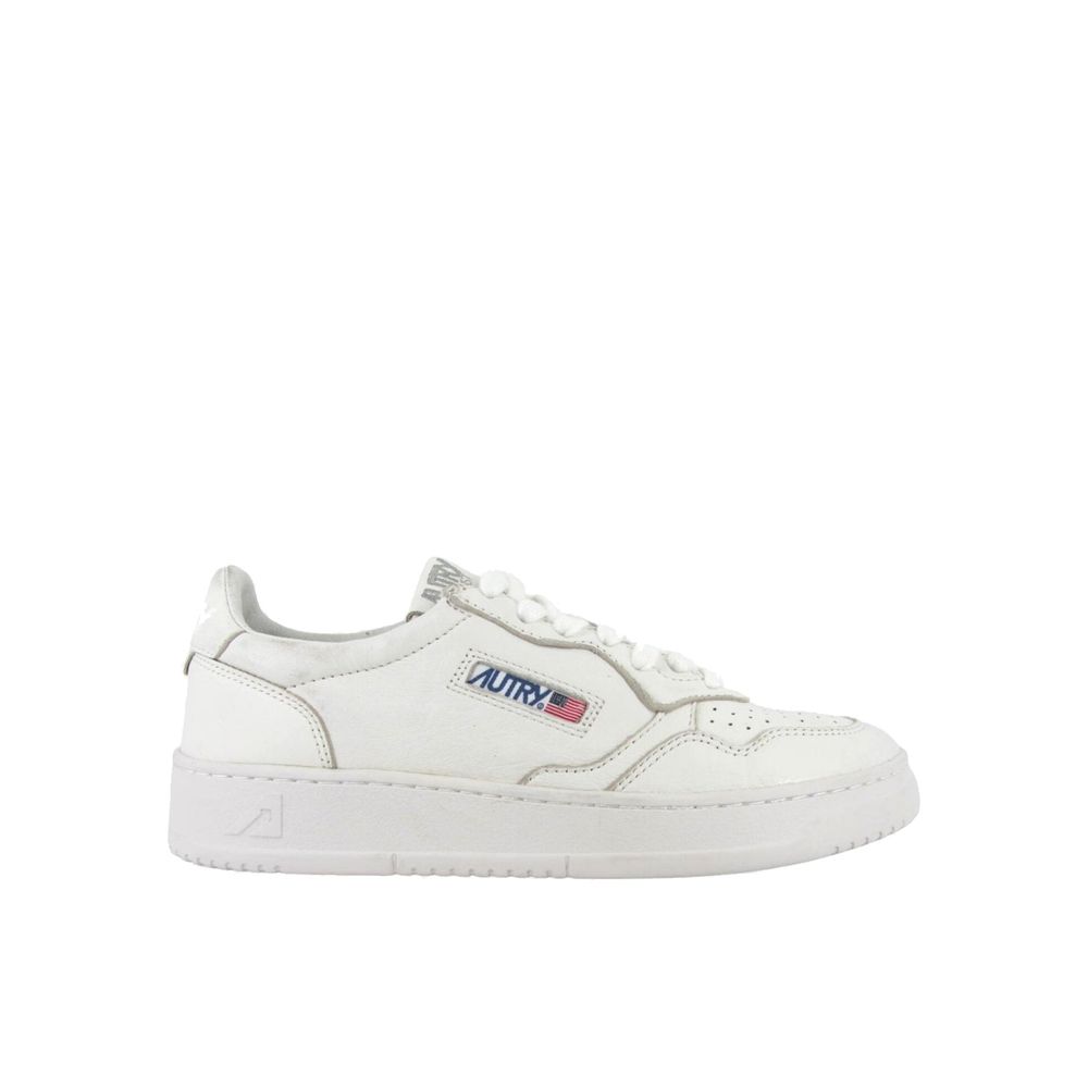 Autry White Leather Low Top Sneakers - ClickThatClicks 