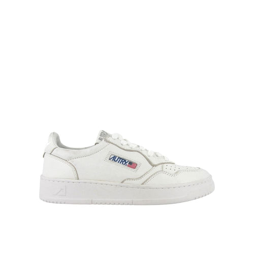 Autry White Leather Low Top Sneakers - ClickThatClicks 