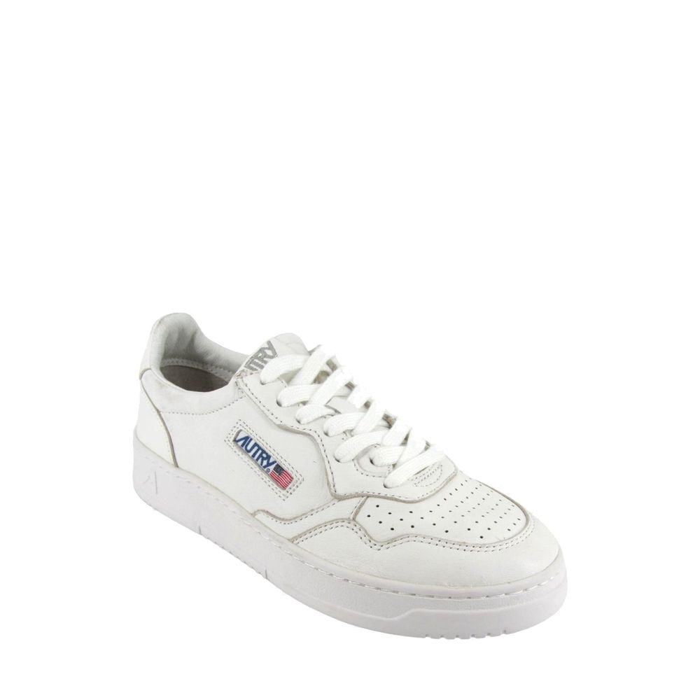 Autry White Leather Low Top Sneakers - ClickThatClicks 