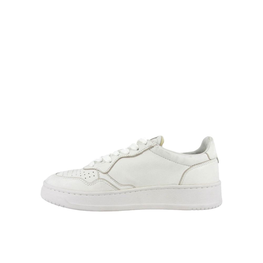 Autry White Leather Low Top Sneakers - ClickThatClicks 