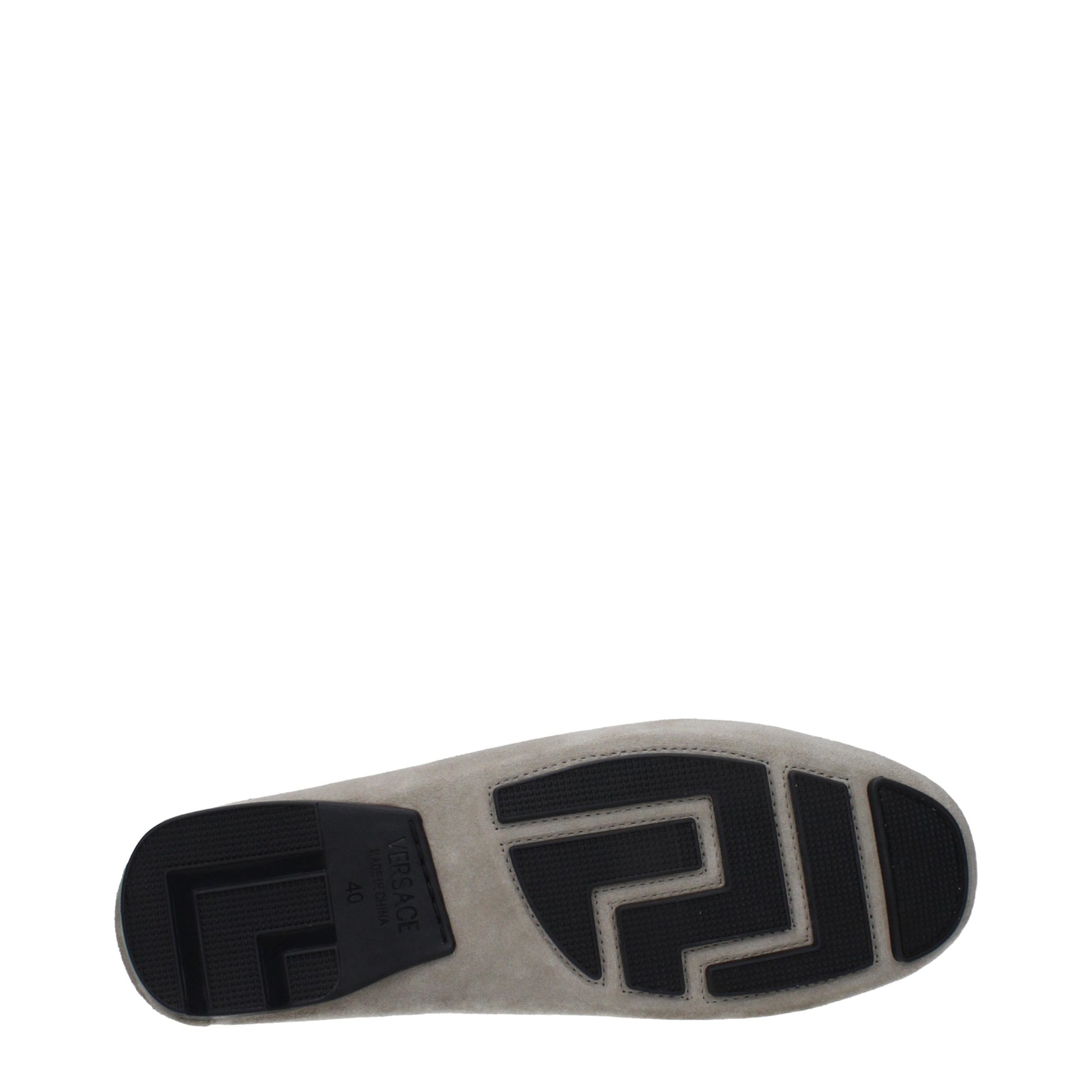 Versace Gray Leather Slip-On Loafers - ClickThatClicks 