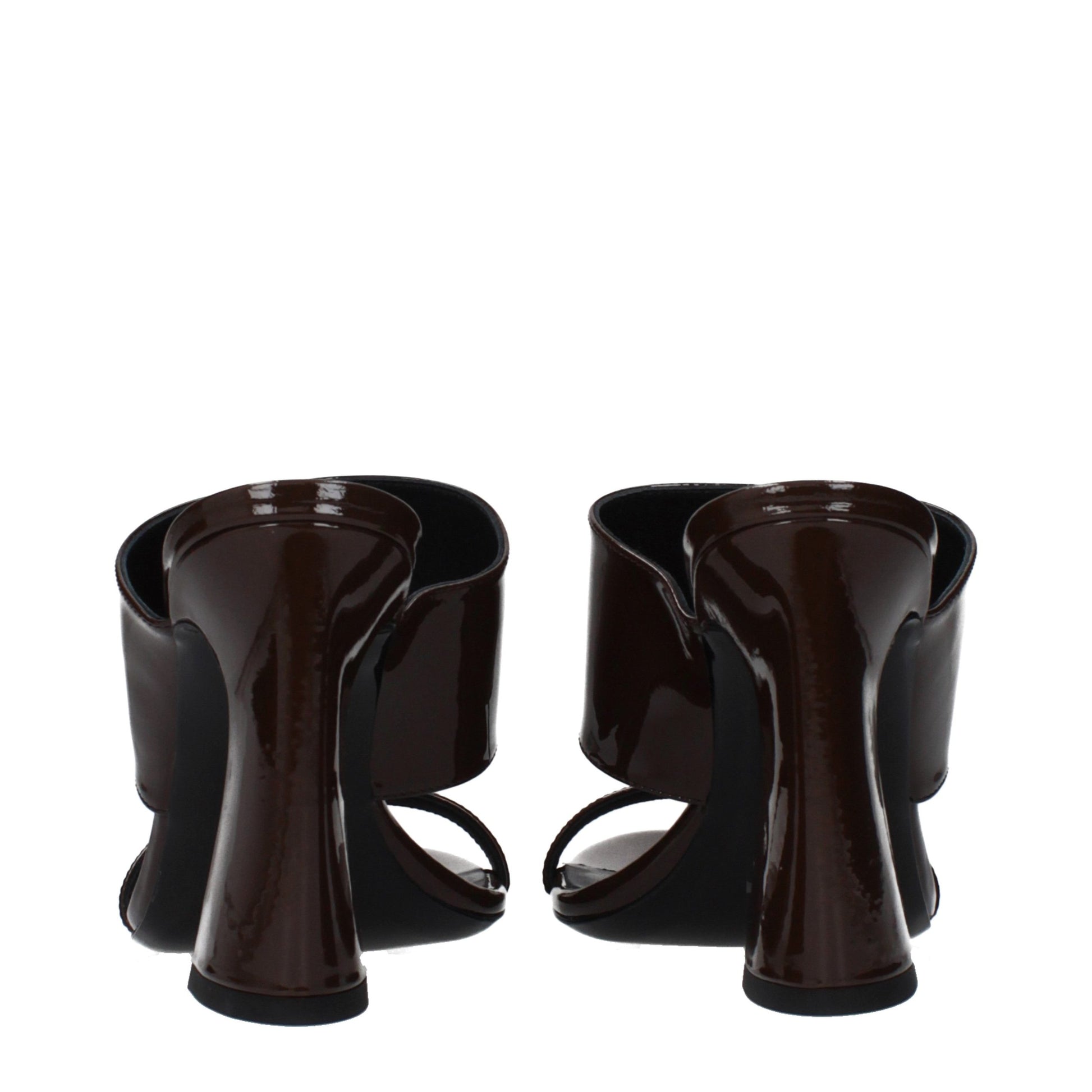 Versace Brown Leather Stiletto Heel Sandals - ClickThatClicks 