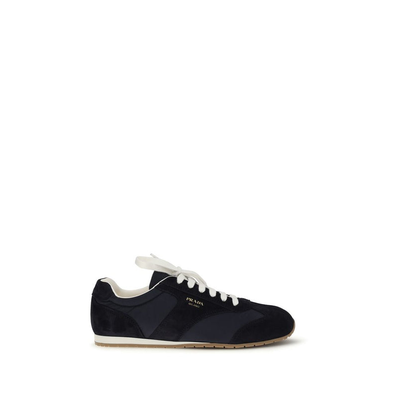 Prada Blue Calf Leather Bos Taurus Low Top Sneakers - ClickThatClicks 
