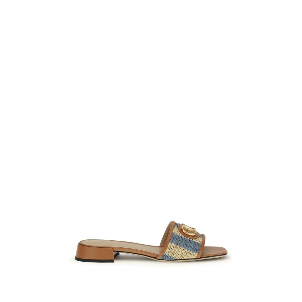 Valentino Garavani Multicolor Viscose Flat Sandals