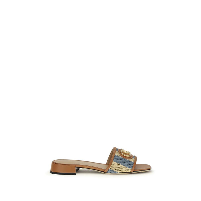 Valentino Garavani Multicolor Viscose Flat Sandals