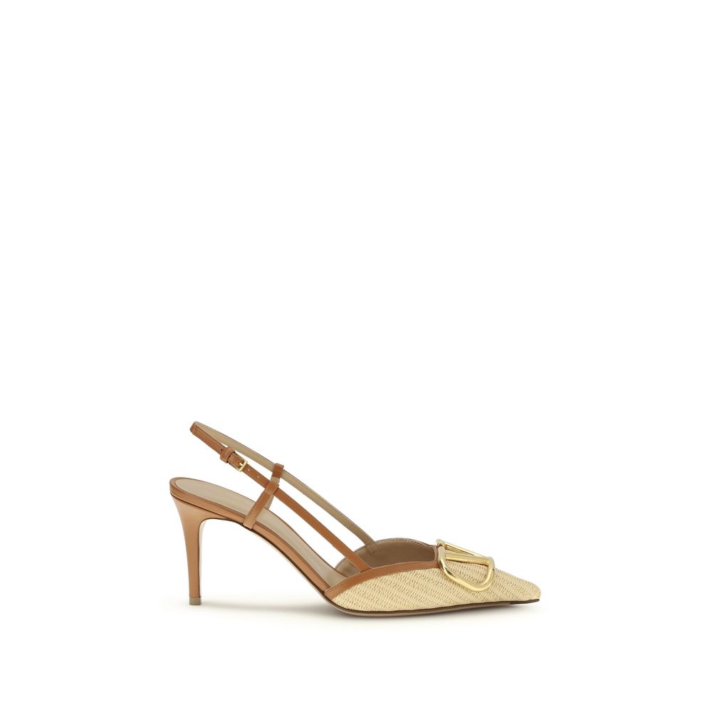 Valentino Garavani Beige Calf Leather Bos Taurus High Heel Pumps - ClickThatClicks 