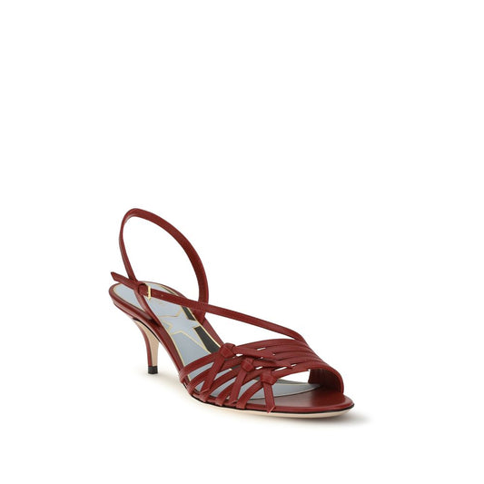 Valentino Garavani Multicolor Goatskin Strap-On Sandals - ClickThatClicks 