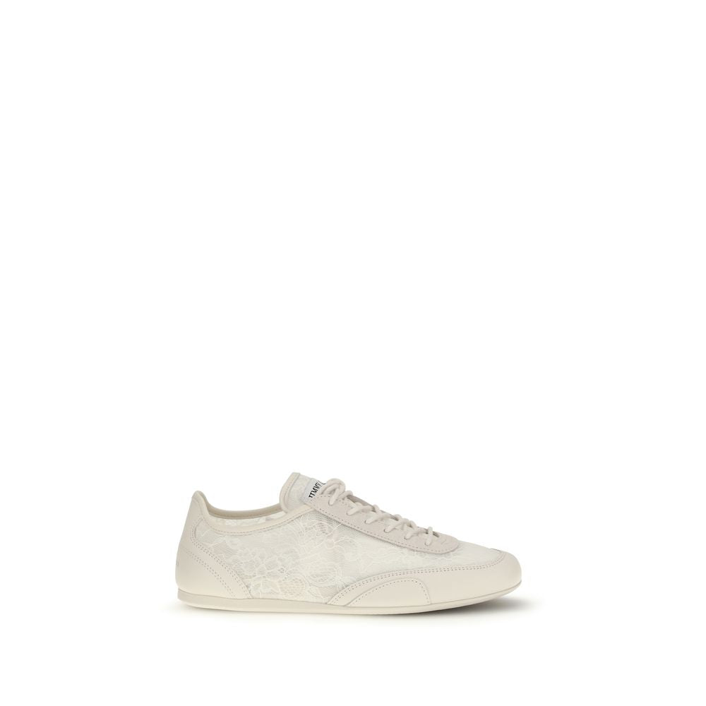 Jimmy Choo Beige Calf Leather Bos Taurus Athletic Sneakers - ClickThatClicks 