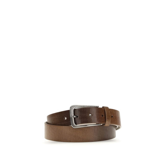 Brunello Cucinelli Brown Calf Leather Bos Taurus Regular Belt - ClickThatClicks 