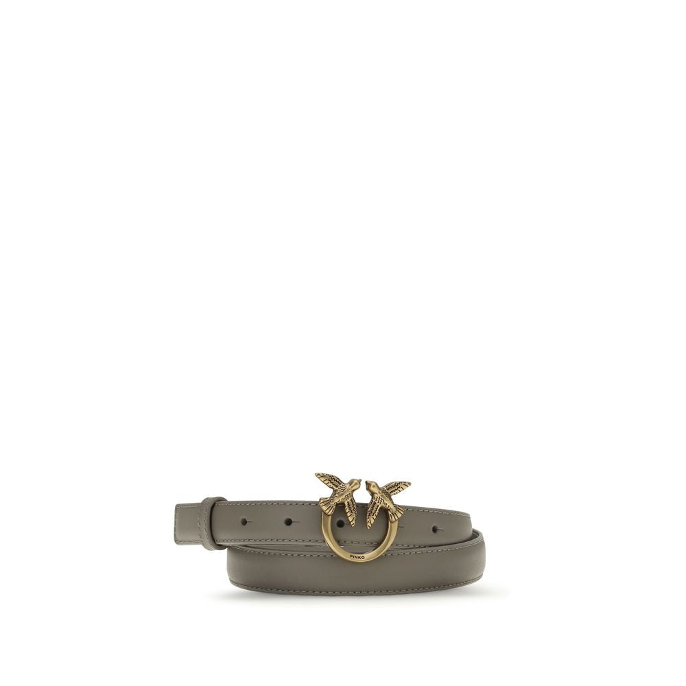 PINKO Brown Calf Leather Bos Taurus Regular Belt - ClickThatClicks 