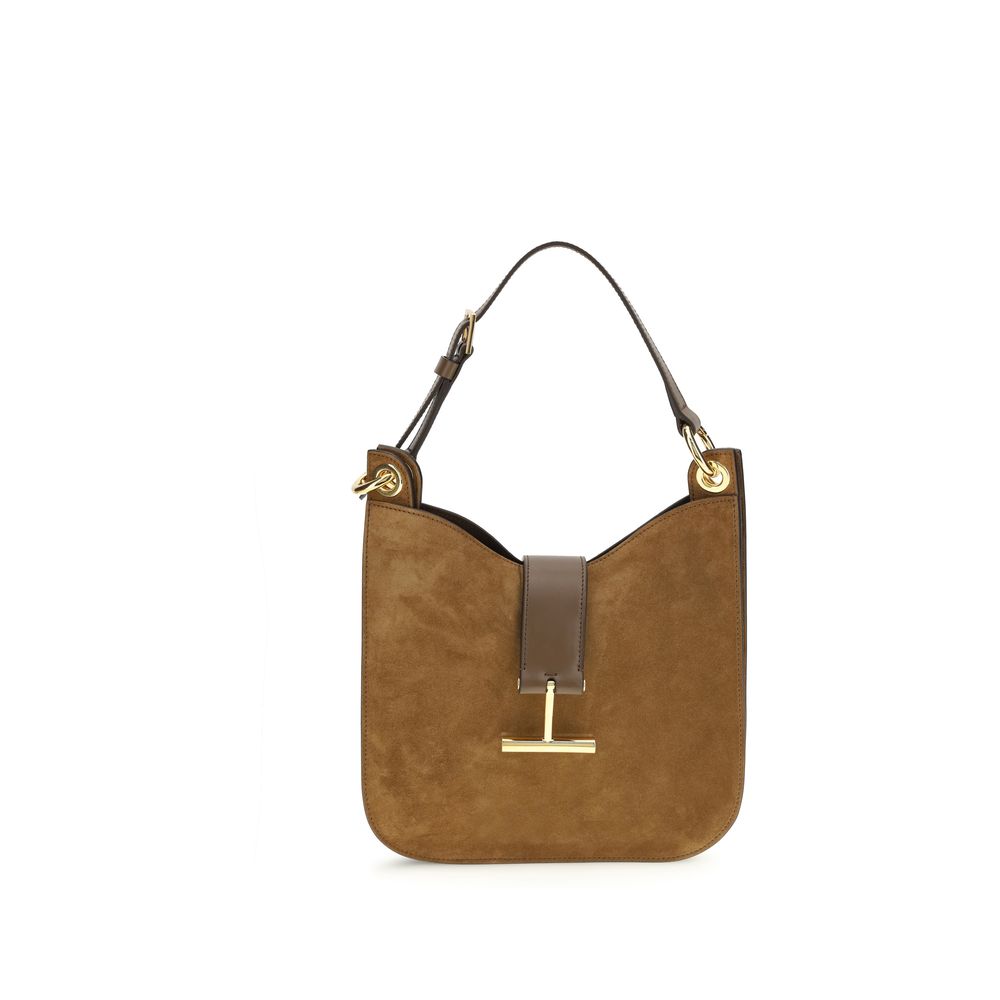 Tom Ford Brown Calf Leather Bos Taurus Shoulder Bag - ClickThatClicks 