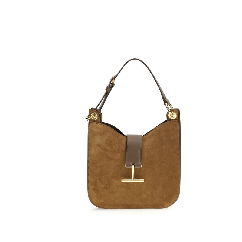 Tom Ford Brown Calf Leather Bos Taurus Shoulder Bag - ClickThatClicks 