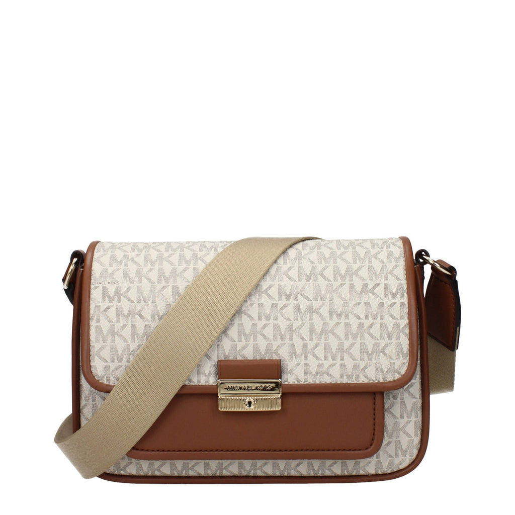 Michael Kors Beige Fabric Crossbody Bag - ClickThatClicks 
