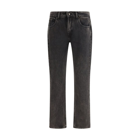 7FOR Black Cotton Straight-Leg Jeans - ClickThatClicks 