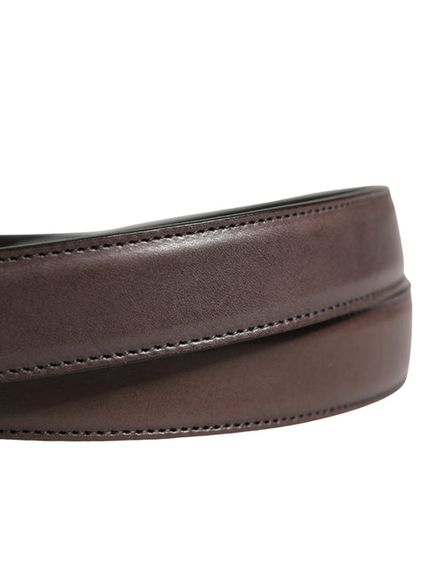 Dolce & Gabbana Men Brown Classic Leather Metal Buckle Belt - ClickThatClicks 