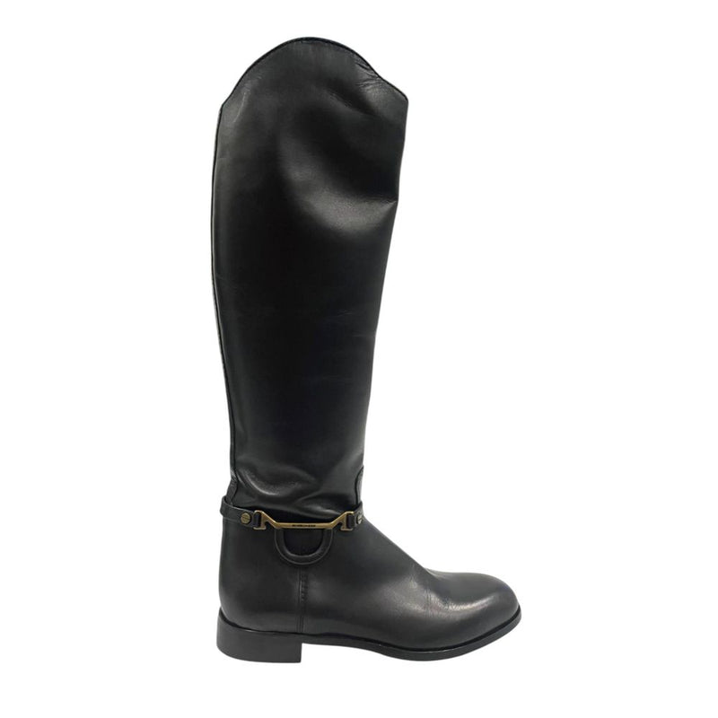 Borbonese Black Leather Women Boot