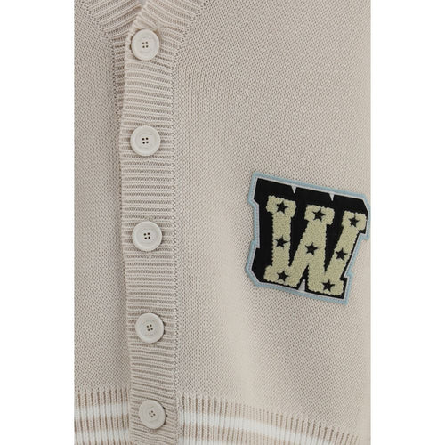 Off-White Beige Cotton Cardigan - ClickThatClicks 