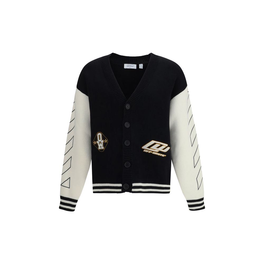 Off-White Black Cotton Cardigan - ClickThatClicks 