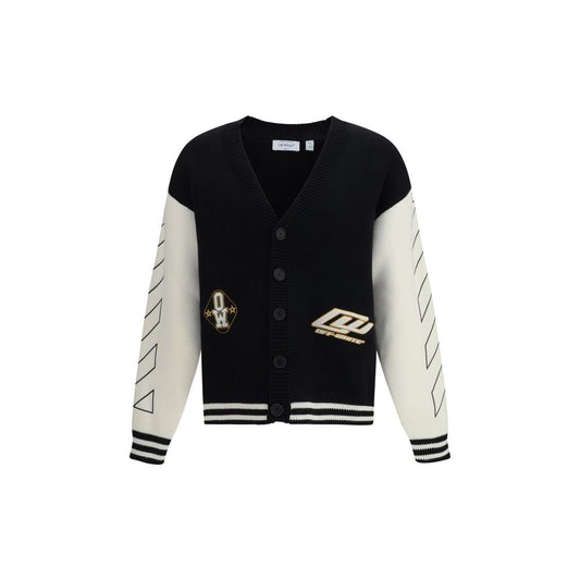 Off-White Black Cotton Cardigan - ClickThatClicks 