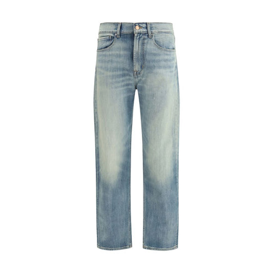 7FOR Blue Cotton Relaxed Fit Jeans - ClickThatClicks 
