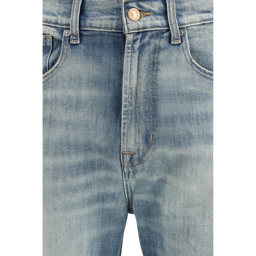 7FOR Blue Cotton Relaxed Fit Jeans - ClickThatClicks 