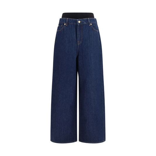 7FOR Blue Cotton Relaxed Fit Jeans - ClickThatClicks 