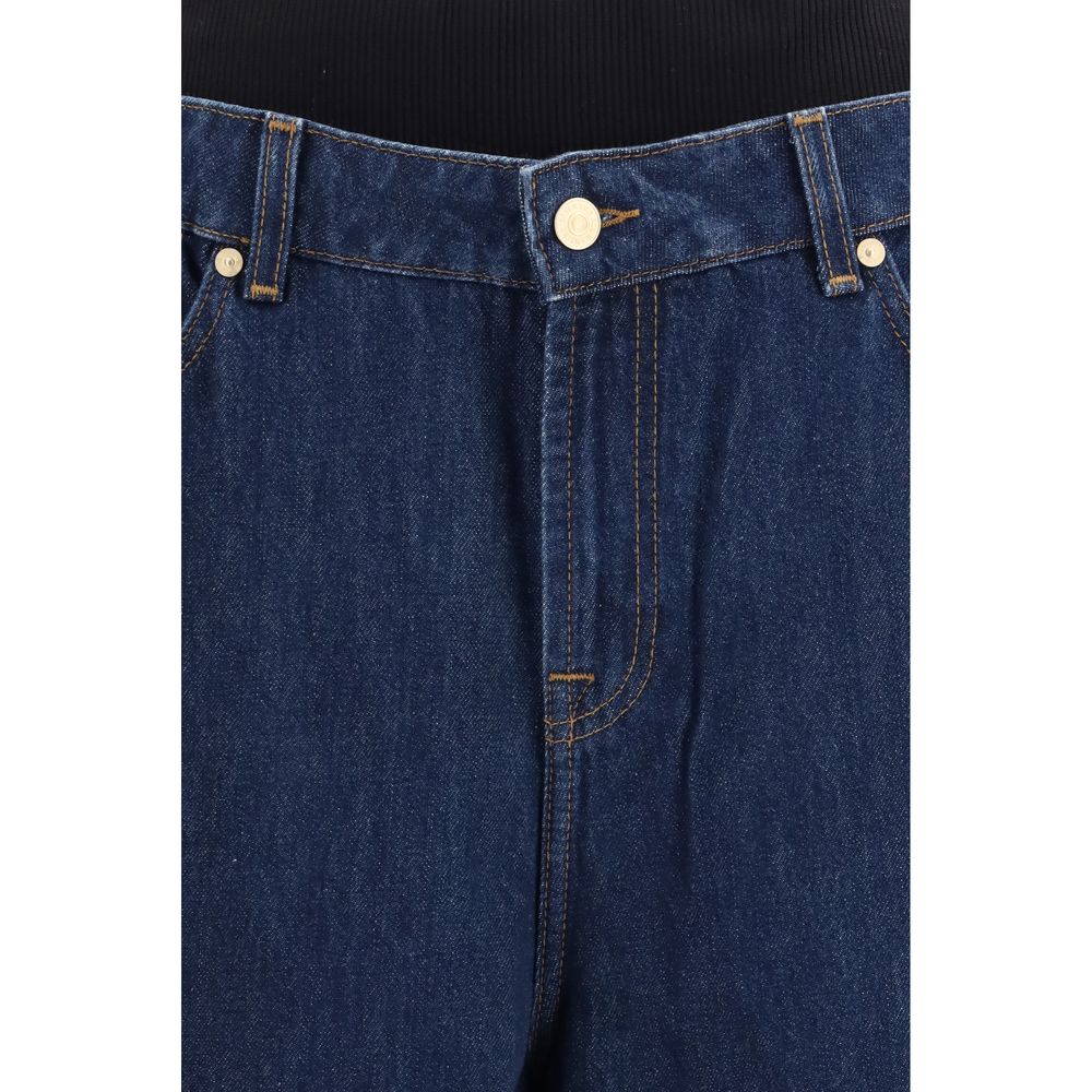7FOR Blue Cotton Relaxed Fit Jeans - ClickThatClicks 