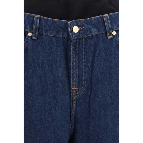 7FOR Blue Cotton Relaxed Fit Jeans - ClickThatClicks 