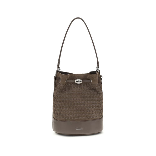 Zanellato Brown Calf Leather Bos Taurus Backet Bag - ClickThatClicks 