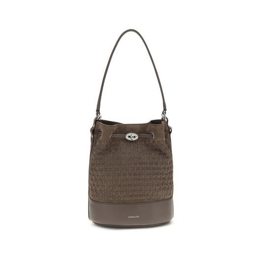 Zanellato Brown Calf Leather Bos Taurus Backet Bag - ClickThatClicks 