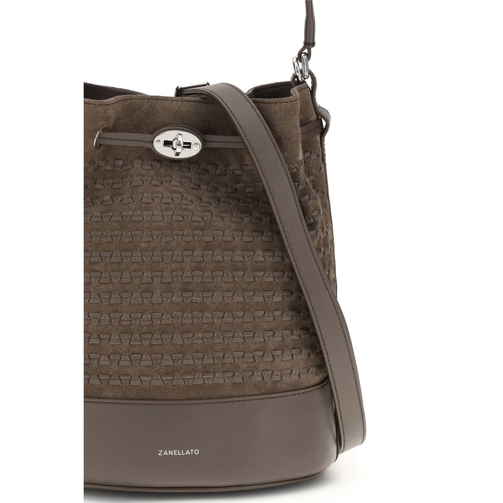 Zanellato Brown Calf Leather Bos Taurus Backet Bag - ClickThatClicks 