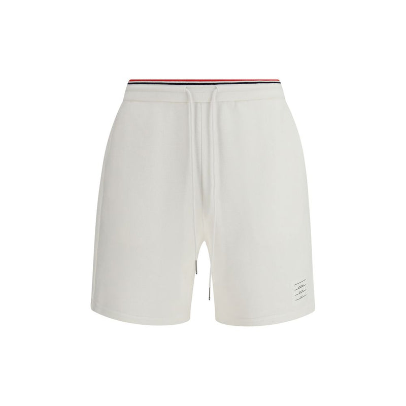 Thom Browne White Cotton Bermuda Shorts - ClickThatClicks 