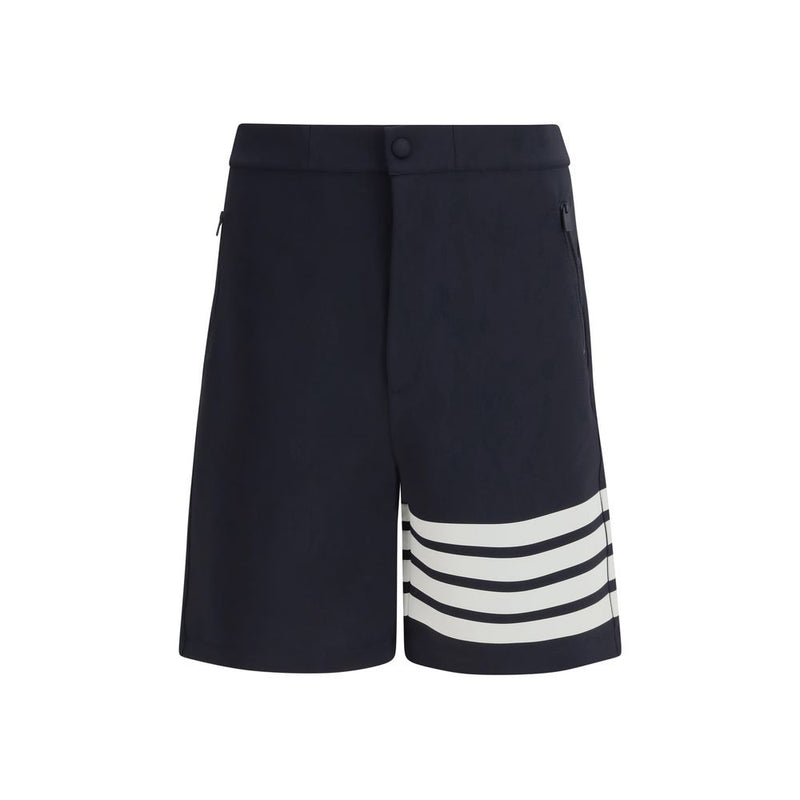Thom Browne Blue Viscose Bermuda Shorts - ClickThatClicks 
