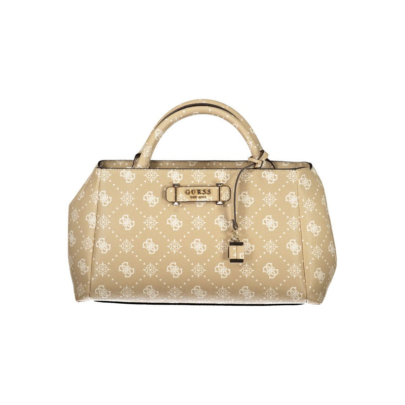 Guess Jeans Beige Polyurethane Women Handbag - ClickThatClicks 