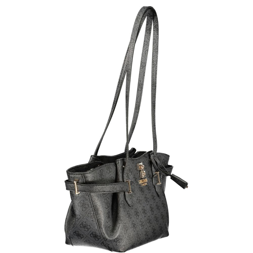 Guess Jeans Black Polyurethane Women's Handbag - ClickThatClicks 