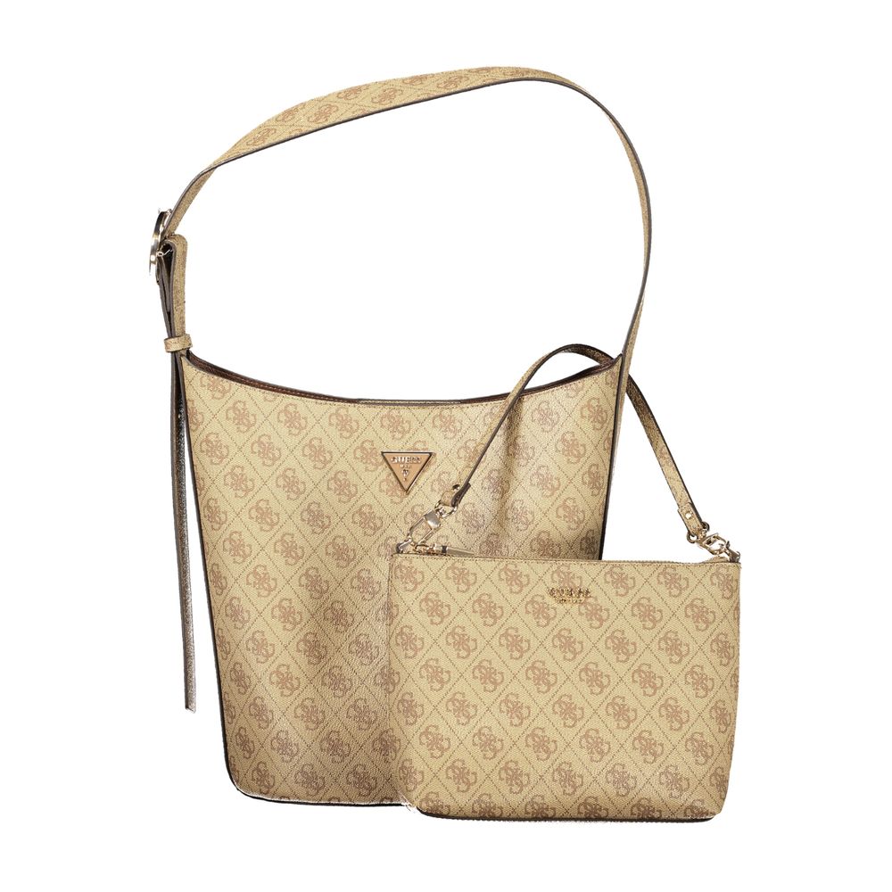 Guess Jeans Beige Polyurethane Women Handbag - ClickThatClicks 