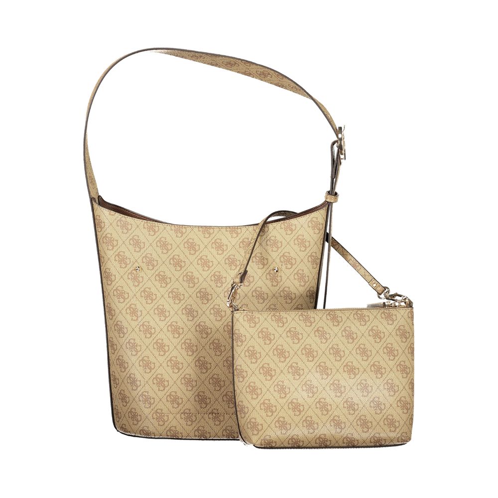Guess Jeans Beige Polyurethane Women Handbag - ClickThatClicks 