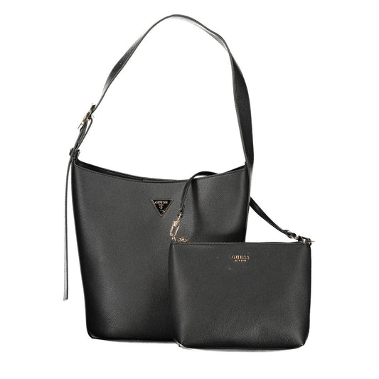 Guess Jeans Black Polyurethane Women Handbag - ClickThatClicks 