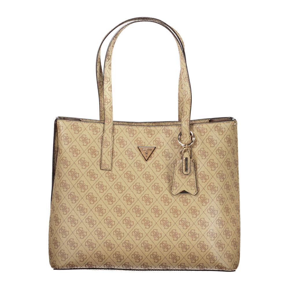 Guess Jeans Beige Polyurethane Women Handbag - ClickThatClicks 