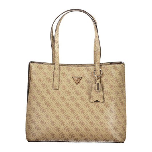 Guess Jeans Beige Polyurethane Women Handbag - ClickThatClicks 