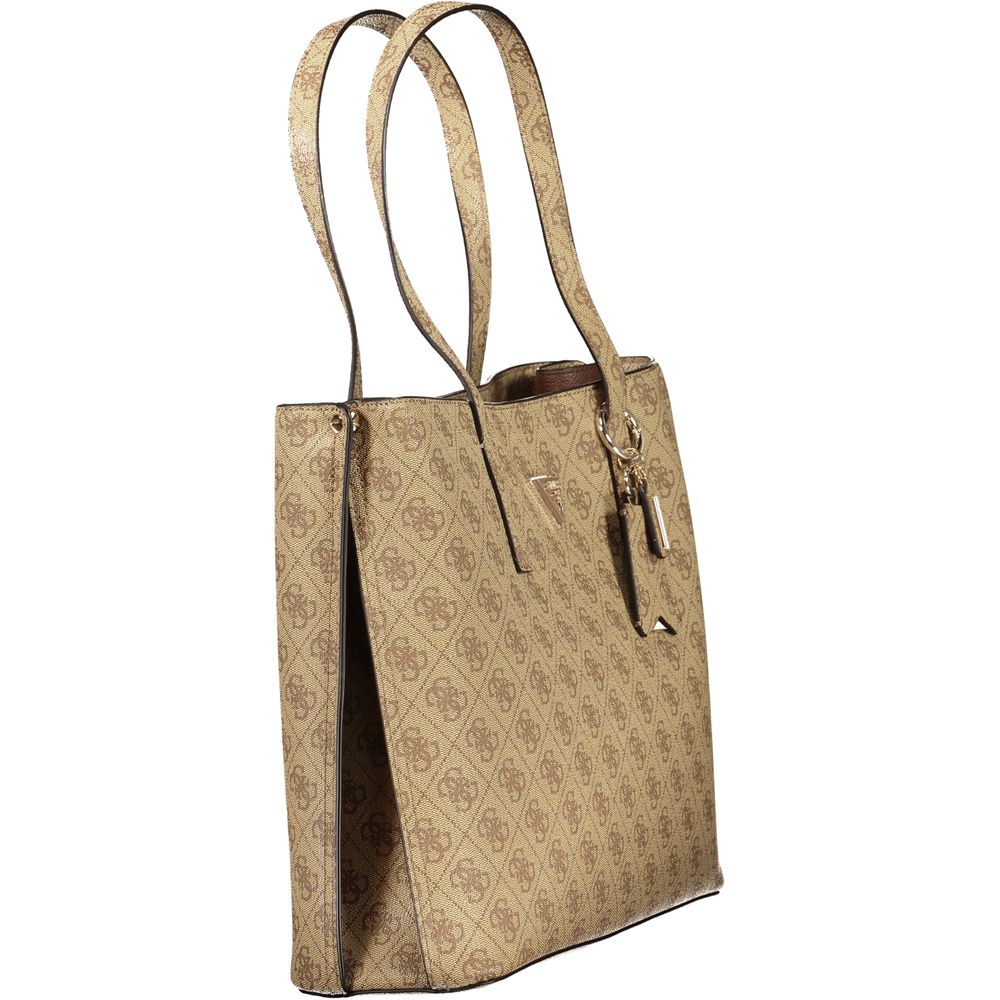 Guess Jeans Beige Polyurethane Women Handbag - ClickThatClicks 