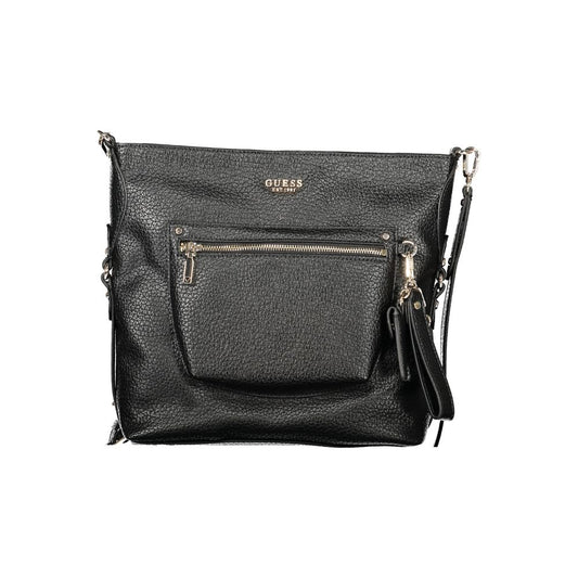 Guess Jeans Black Polyurethane Women's Handbag - ClickThatClicks 