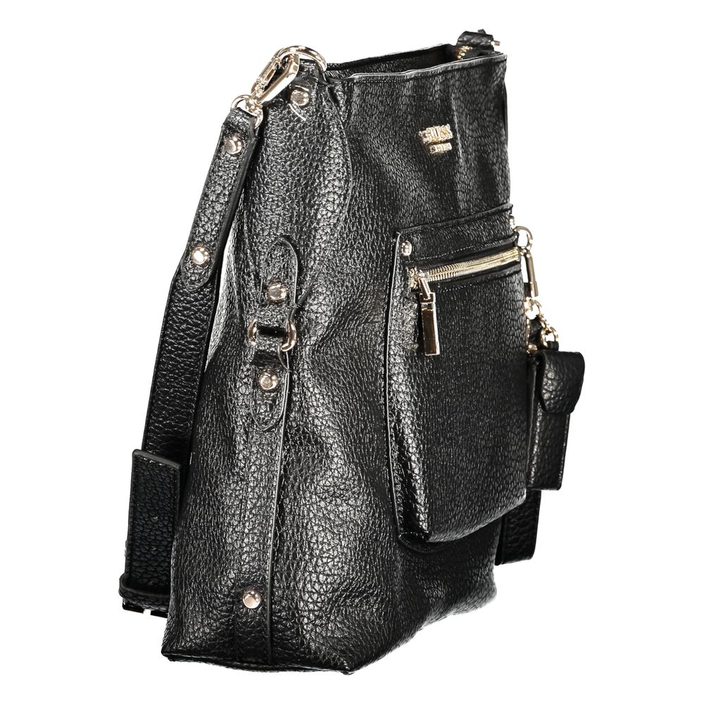 Guess Jeans Black Polyurethane Women's Handbag - ClickThatClicks 